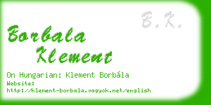 borbala klement business card