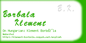 borbala klement business card